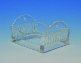 Insert for staining troughs, soda-lime glass | Dimensions (WxDxH): 91 x 74 x 49 mm